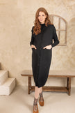Flock - Sleeveless Long Cardigan Black