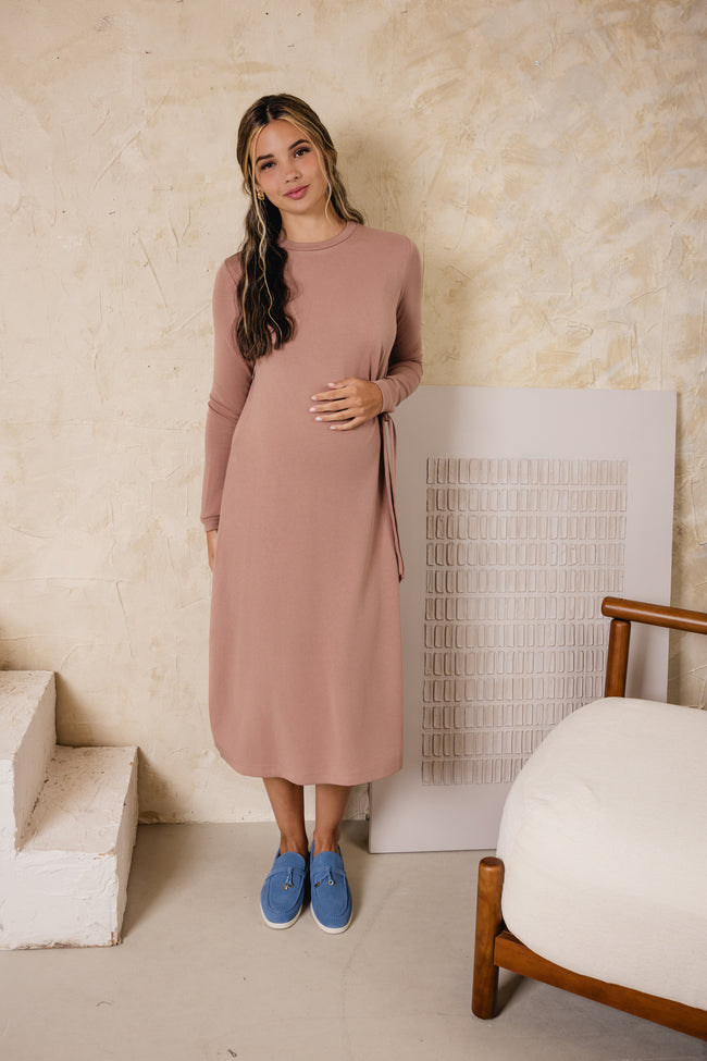 Fairview Tie Dress Light Mauve