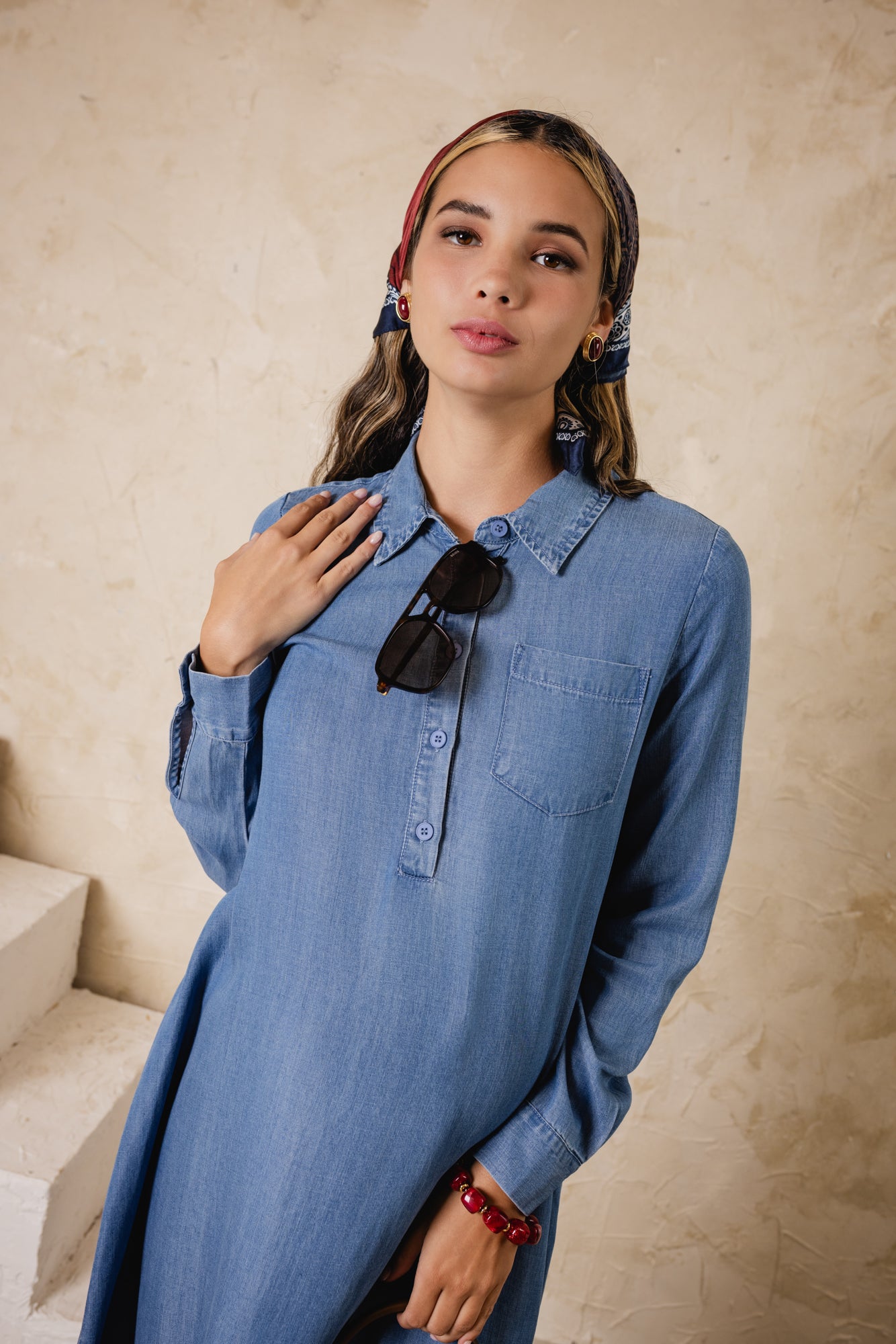 Blue Stem Denim Dress
