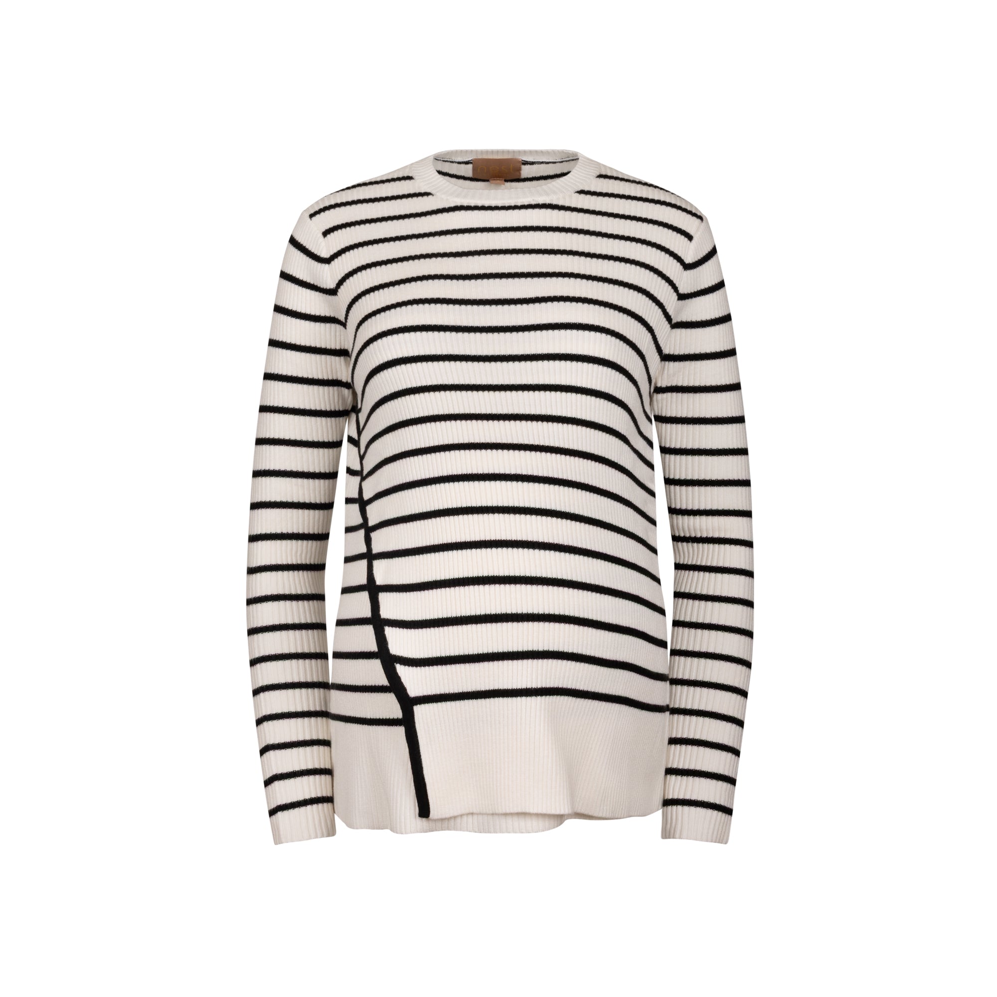 Crow Knit Wrap Top Black and White