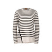 Crow Knit Wrap Top Black and White