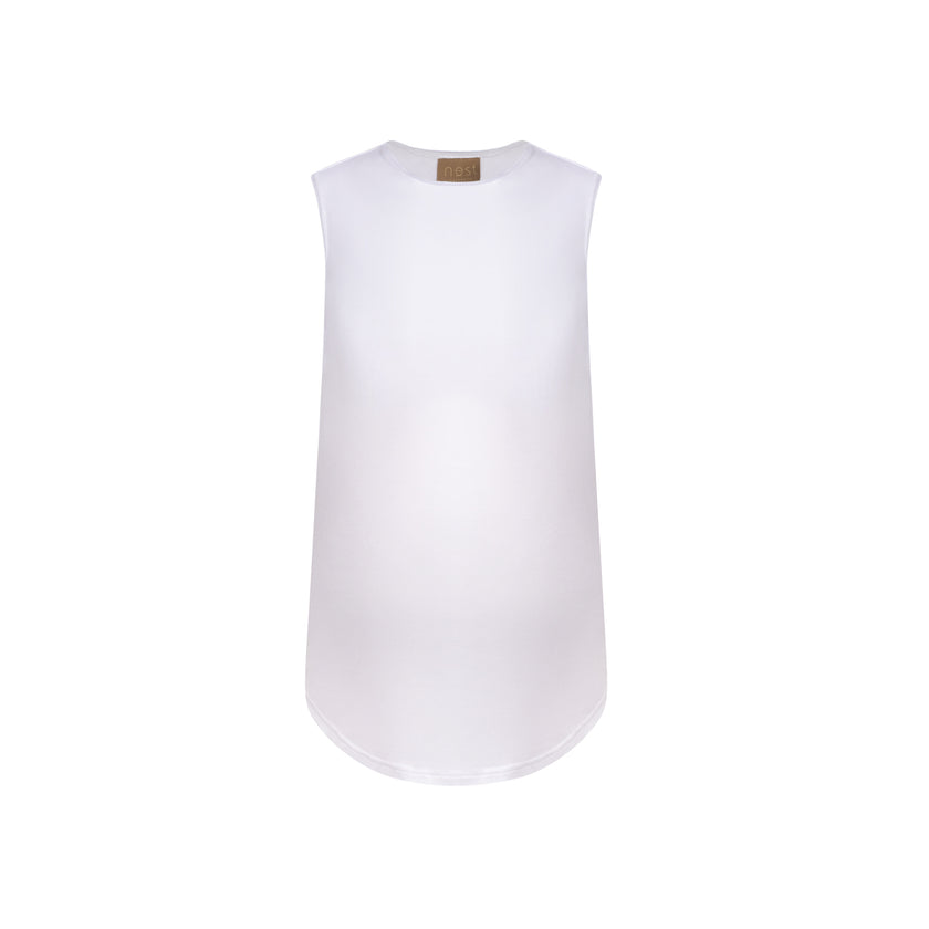 Reeds Shell Sleeveless White