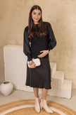 Black Cloud Satin Sweater
