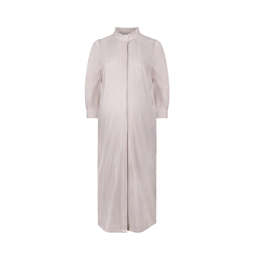 Sweet Fern Stripe Dress Beige