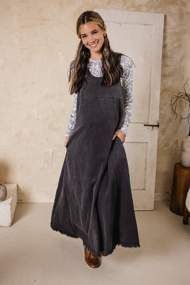 Brushed Denim Black Jumper