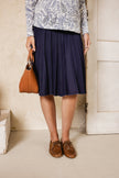 Dipper Denim Pleated Skirt