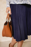 Dipper Denim Pleated Skirt