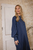 Petunia Pinstripe Dress Navy