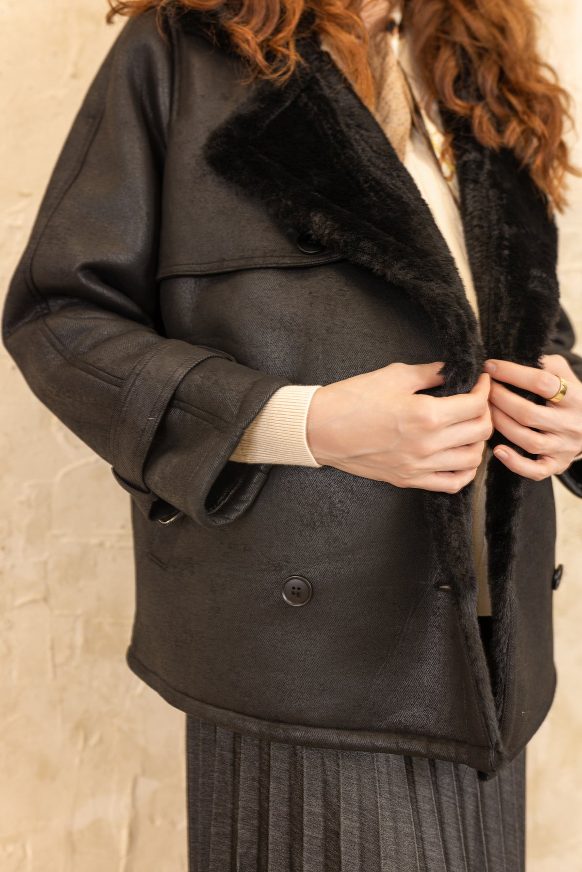 Snowbird Faux-Fur Lined Jacket Black