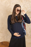 Drift Cable Sweater Navy