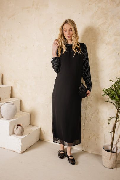 Black and White Aster Dress