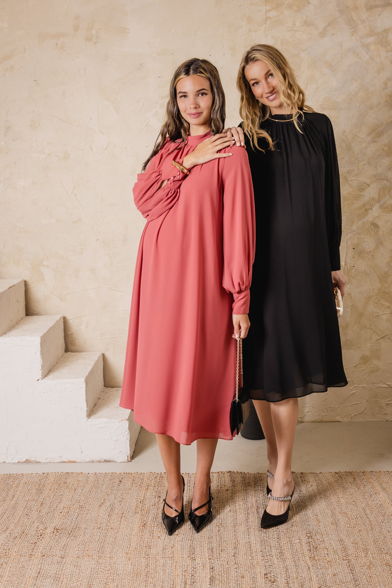 Prairie Flowing Dress Black