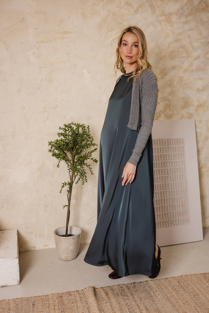 Monarch Slip Dress Teal