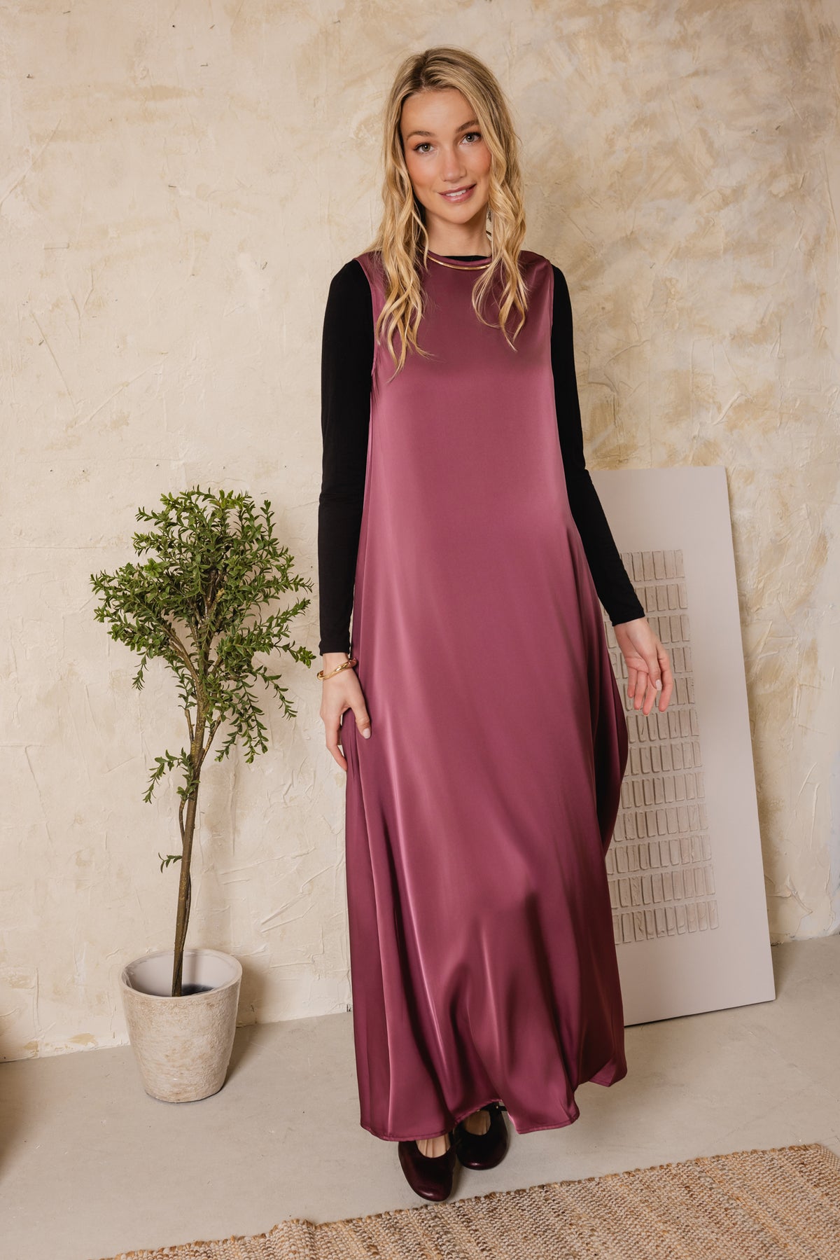 Monarch Slip Dress Mauve