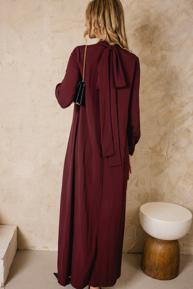 Coo Classic Maxi Dress Burgundy