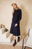Marine Gold Ribbed Sweater