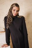 Sea Stitched Dress Black