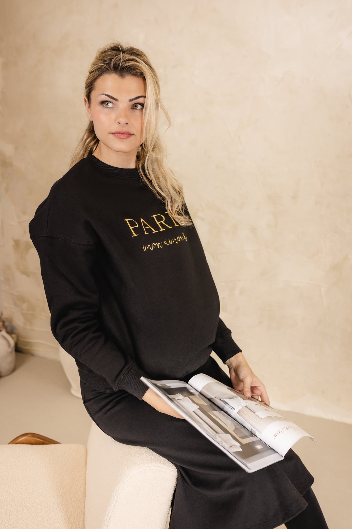 Parrot Paris Sweatshirt Black/Gold