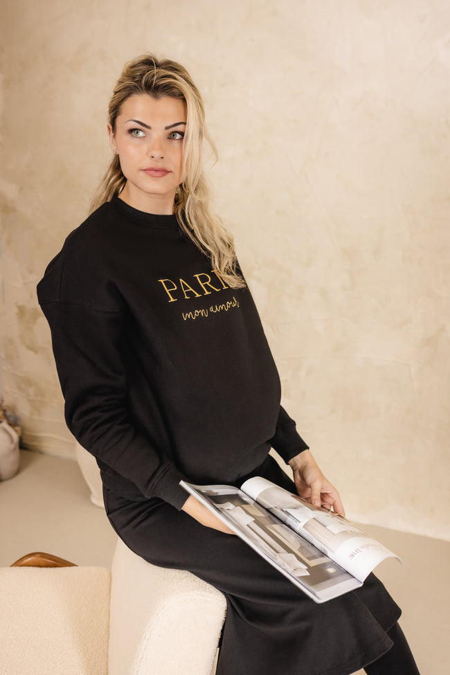 Parrot Paris Sweatshirt Black/Gold