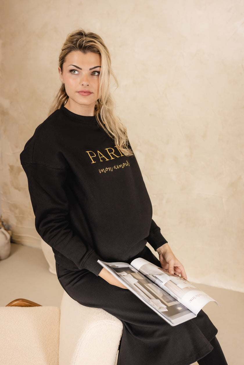 Parrot Paris Sweatshirt Black/Gold