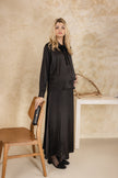Owl Silk Flare Skirt