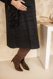 Pigeon Pleated Tiered Dress