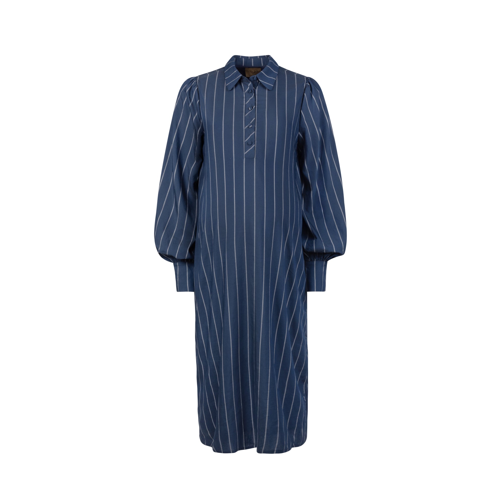 Petunia Pinstripe Dress Navy