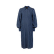 Petunia Pinstripe Dress Navy
