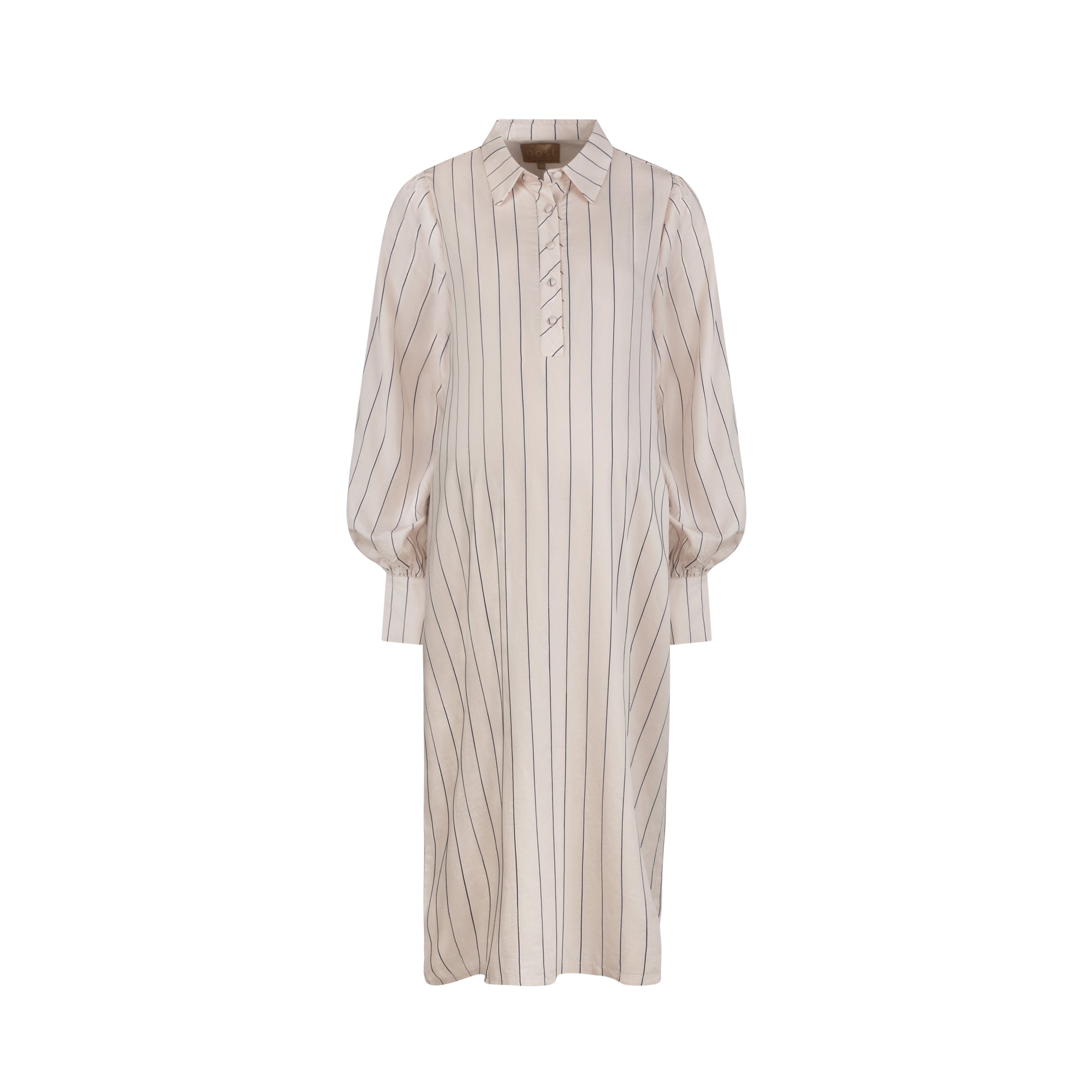 Petunia Pinstripe Dress Beige