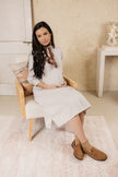 Sweet Fern Stripe Dress Beige