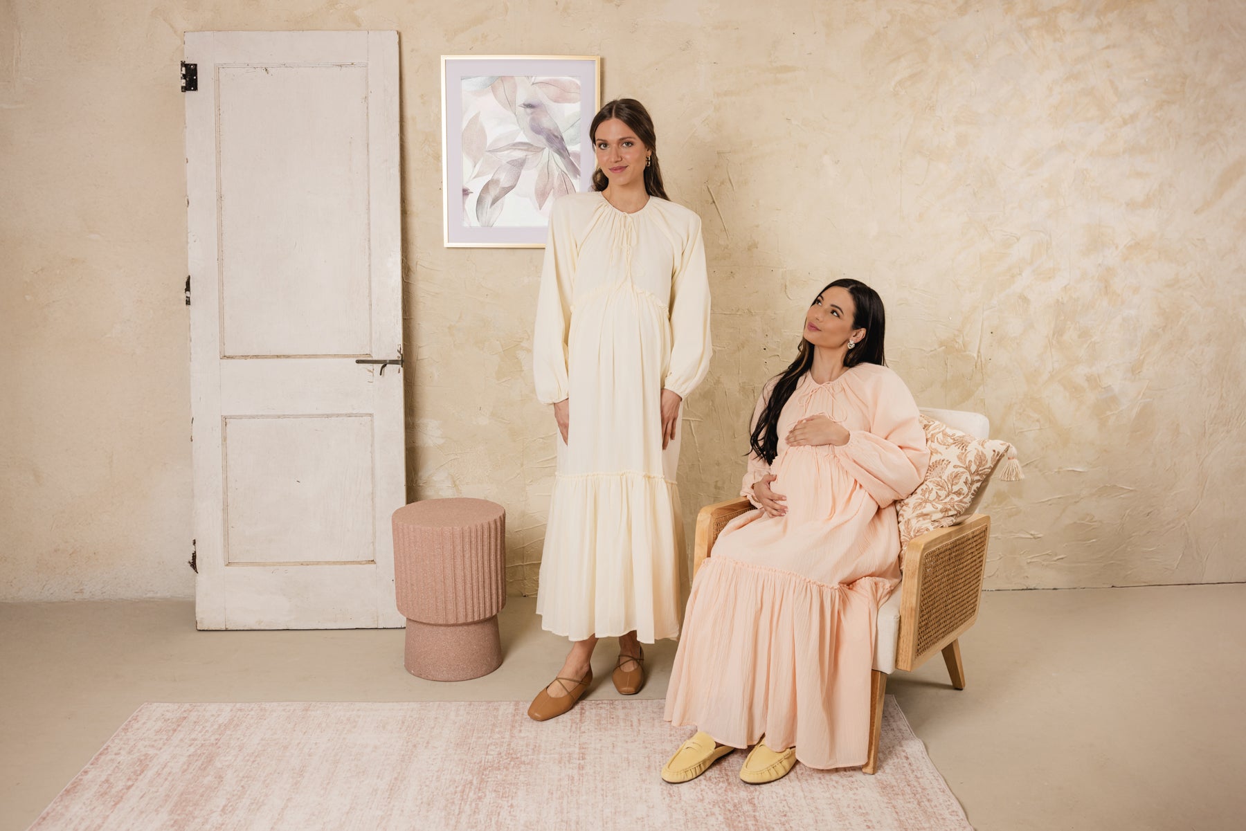 Figa Flow Dress Pale Yellow