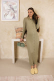 Sunbird Button Down Dress Olive