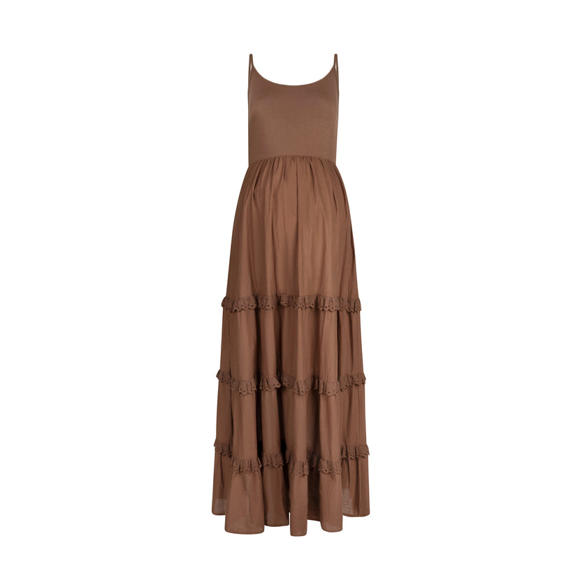 Bristle Birds Eyelet Jumper Brown