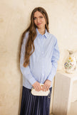 Quail Classic Shirt Blue and White
