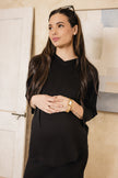 Lilly Over the Valley V-Neck Tshirt Midnight Black