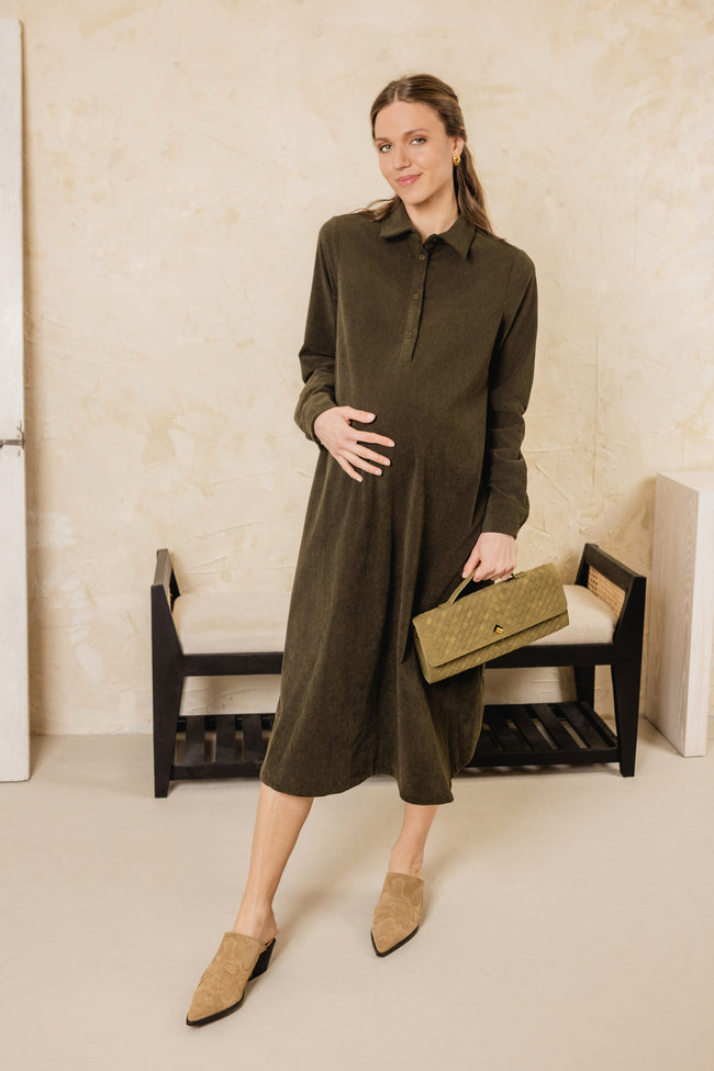 Iris Shirt Dress Charcoal