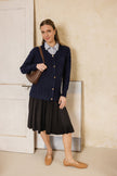 Hummingbird V Neck Knit With Striped Shirt