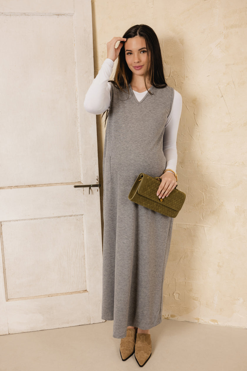 Bayberry Pocket Jumper Stone Grey