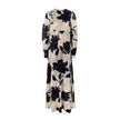 Myna Satin Dress- Floral White