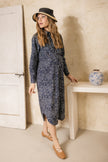 Sunray Bandan Dress Navy