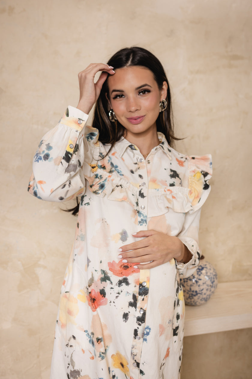 Beach Plum Ruffle Dress