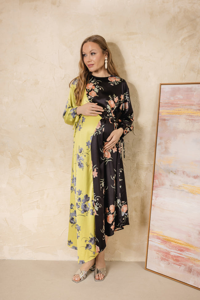Royal Fern Dress Black / Lime