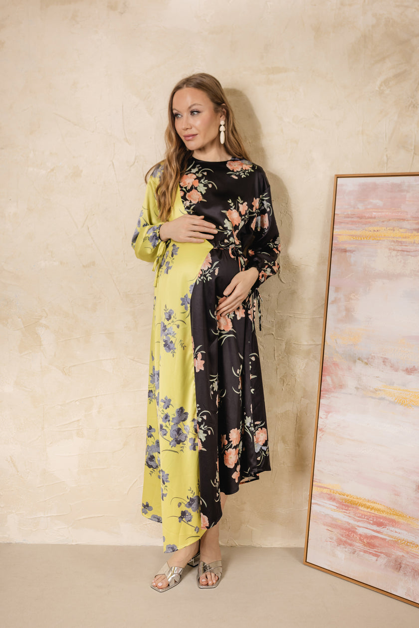 Royal Fern Dress Black / Lime