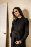 Black Bird Eyelet Dress Black