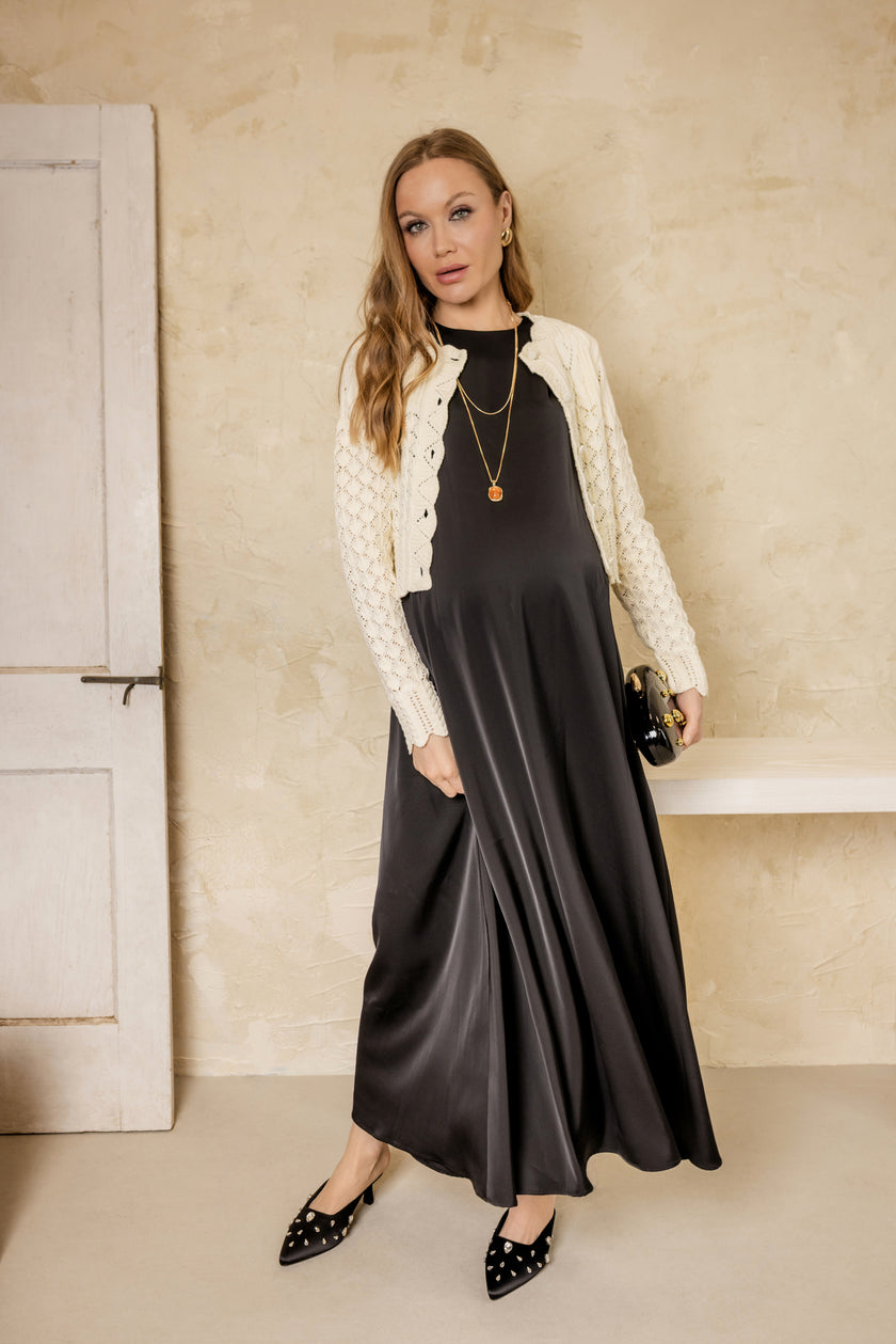 Monarch Slip Dress Black