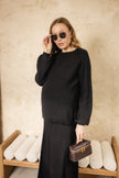 Robin Knit Set Top Black
